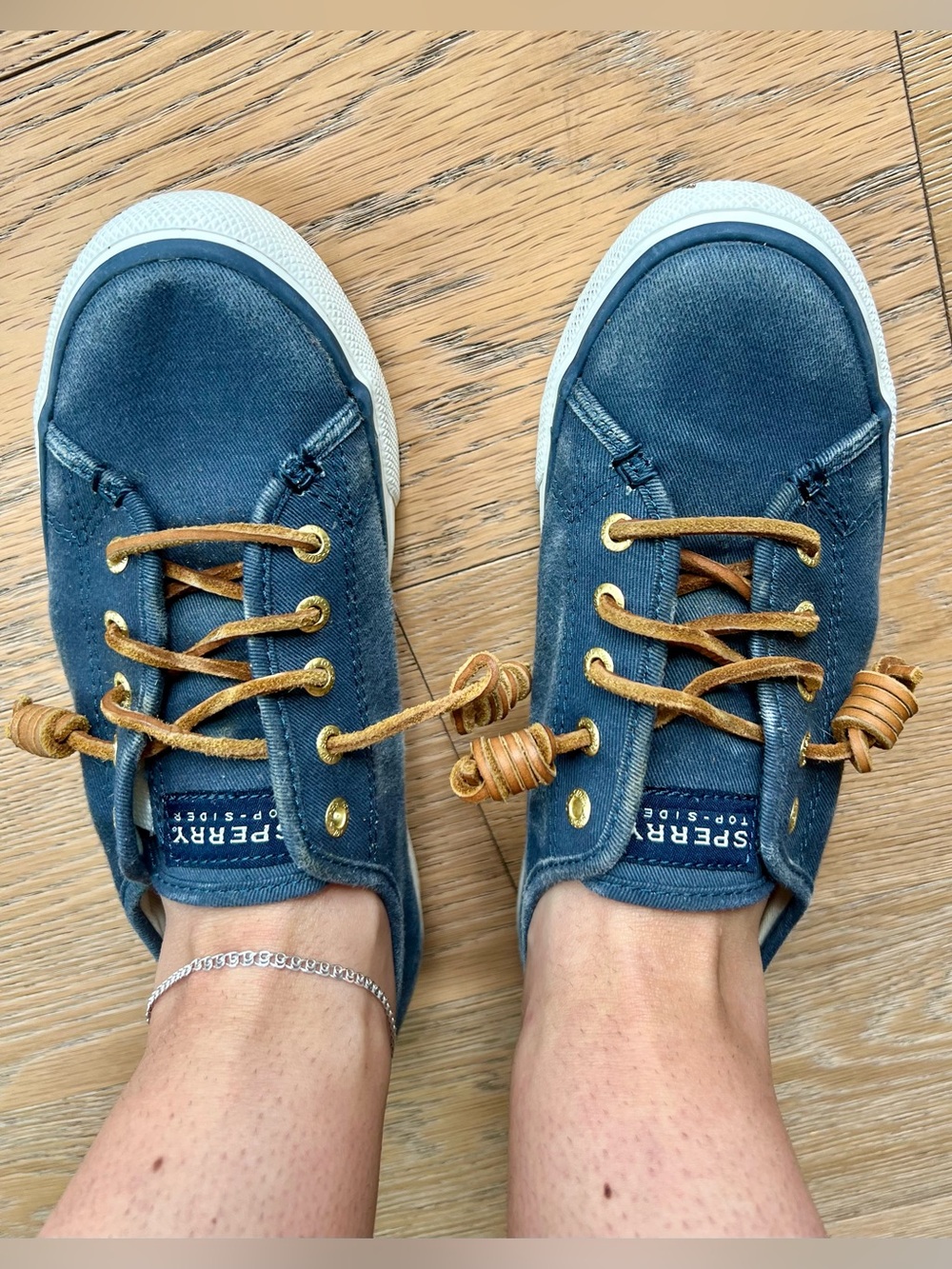 Women’s Sperry Top Sider Navy Crest Wave Sneaker Boat Shoe Slip on